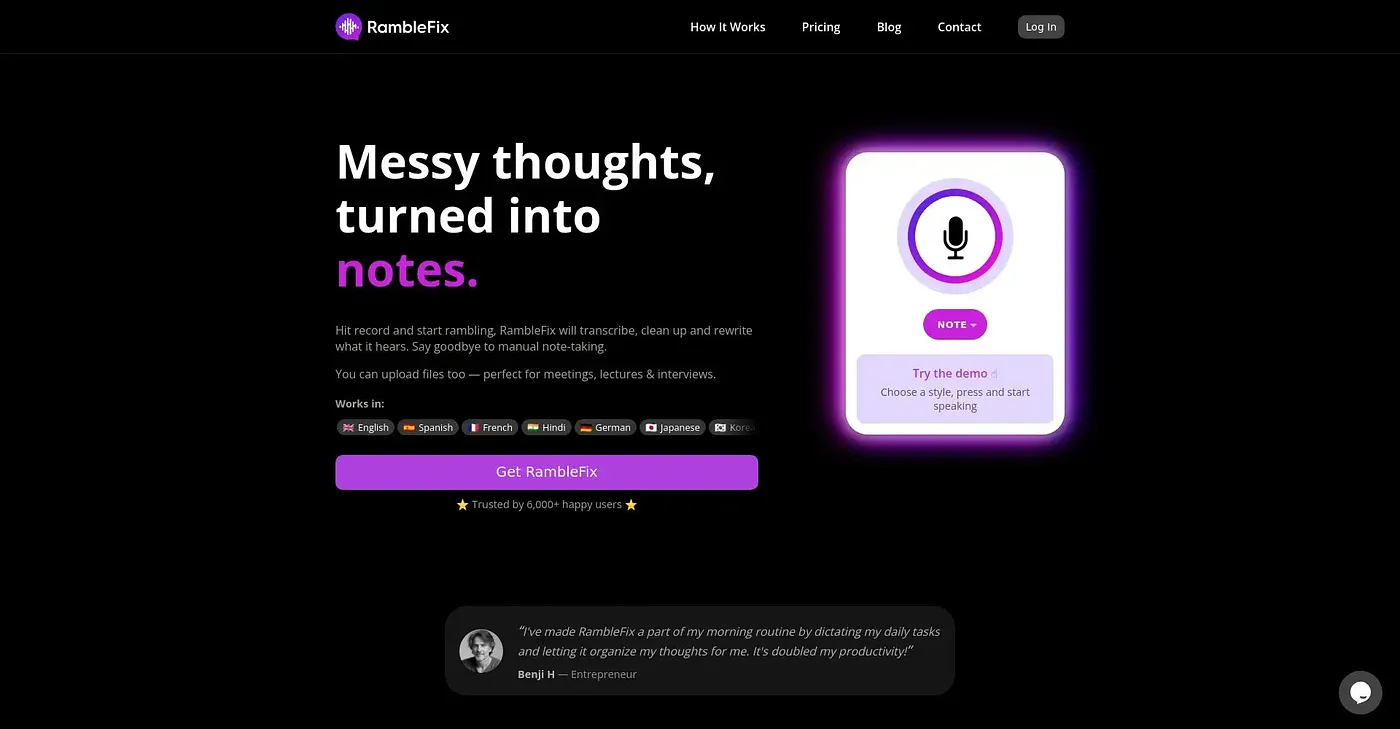 Screenshot of Ramble Fix