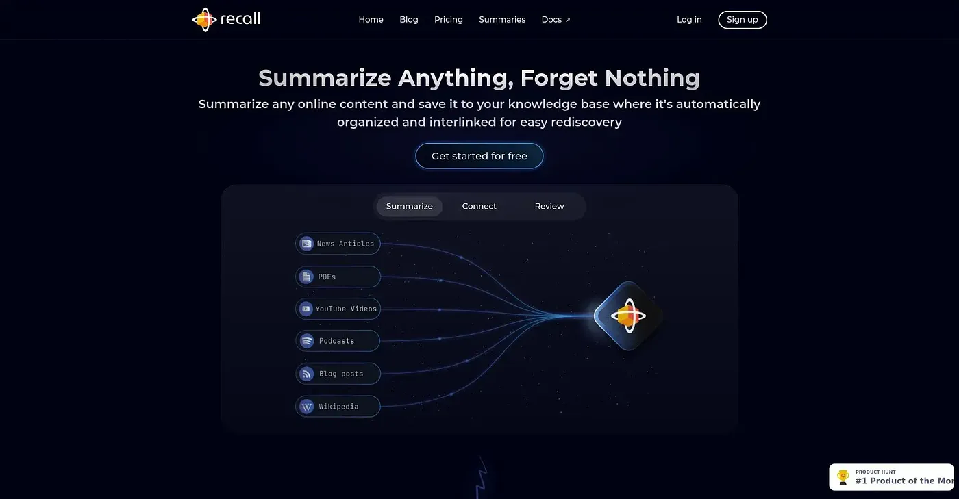Screenshot of Recall