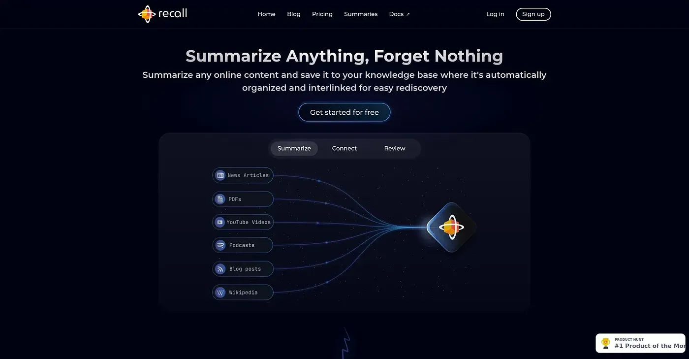 Screenshot of Recall