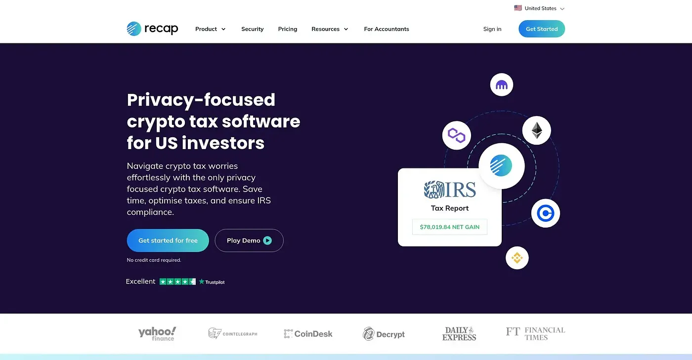 Screenshot of Recap