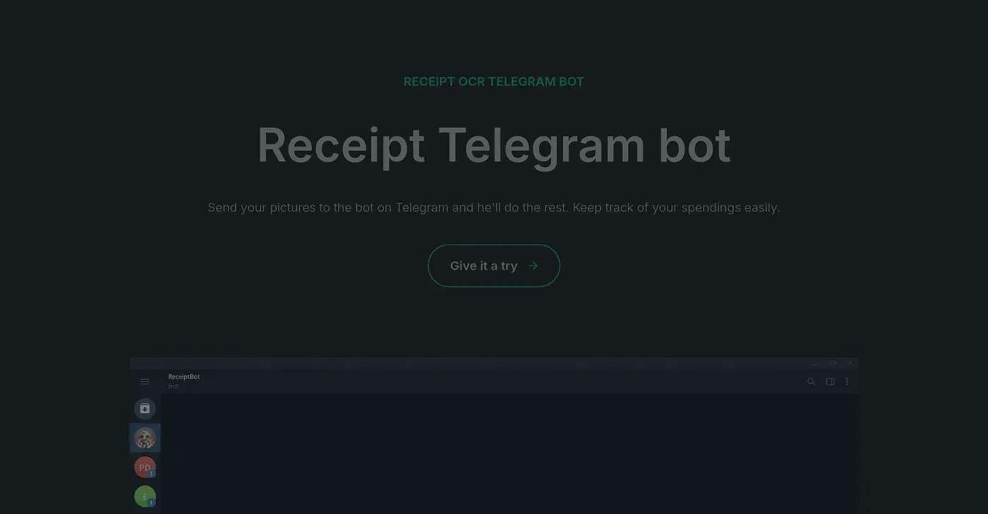 Screenshot of Receipt Bot
