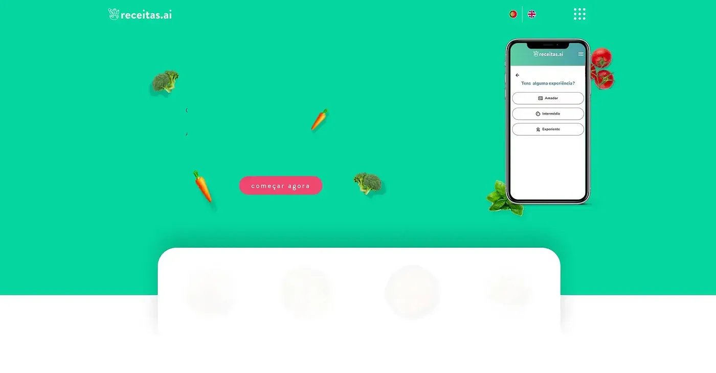 Screenshot of Receitas AI