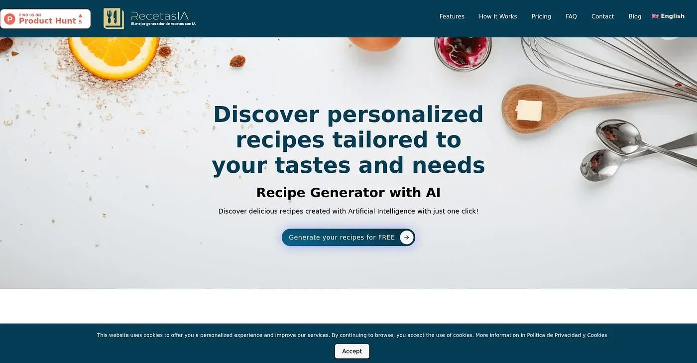 Screenshot of Recetasia