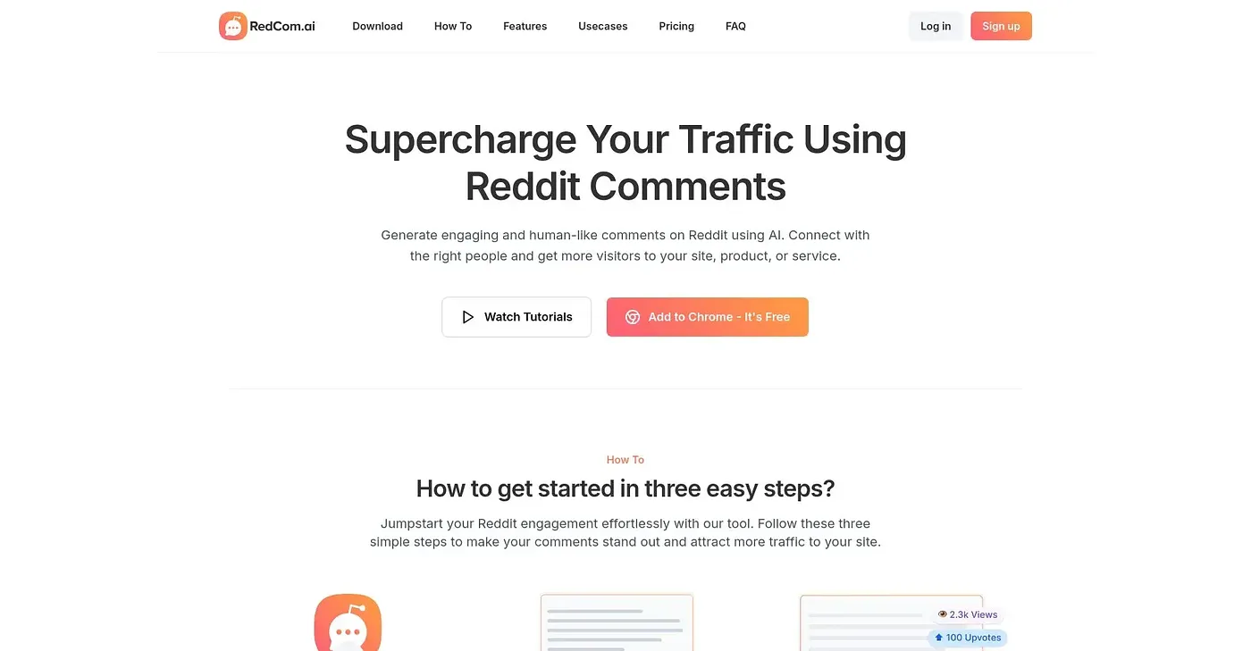 Screenshot of Redcom AI
