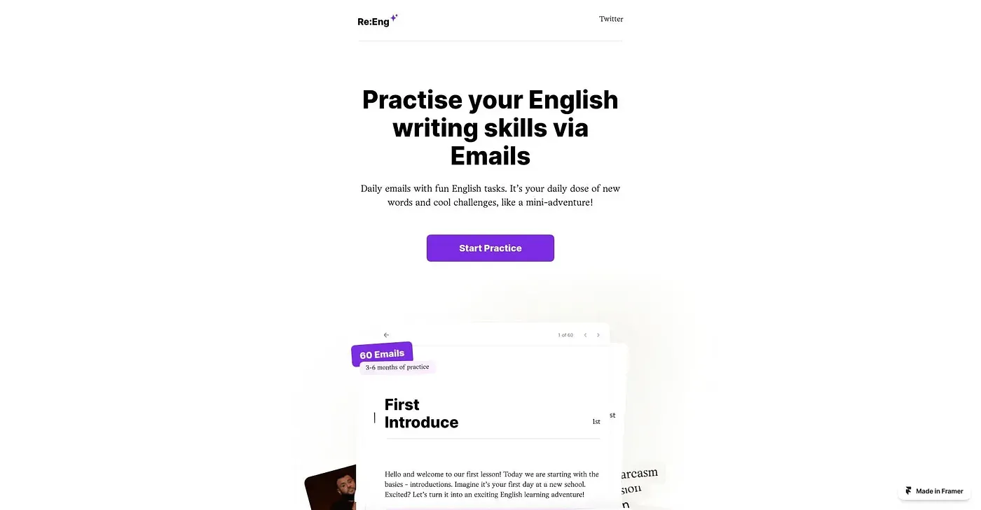 Screenshot of Reeng Email