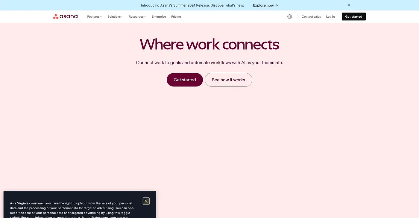 Screenshot of Asana