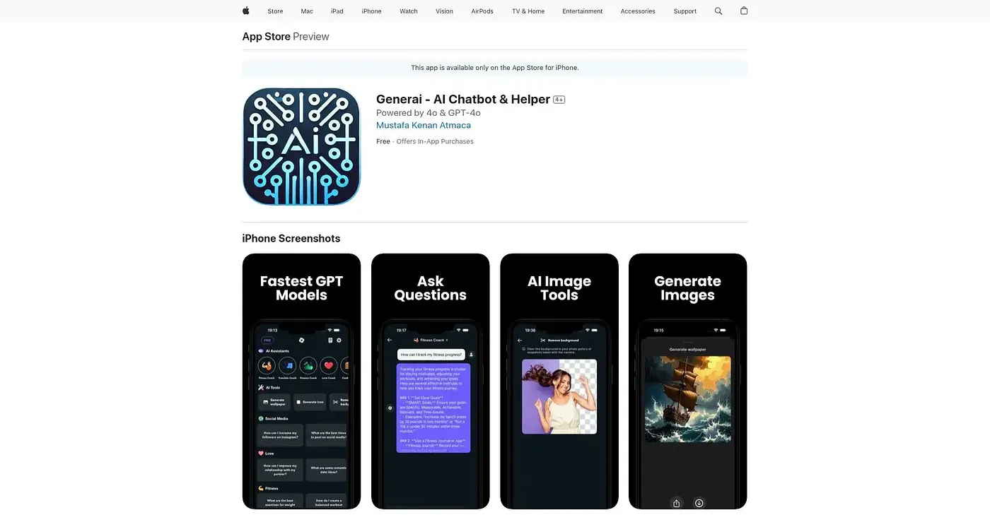 Screenshot of Reflect AI Chat Assistant