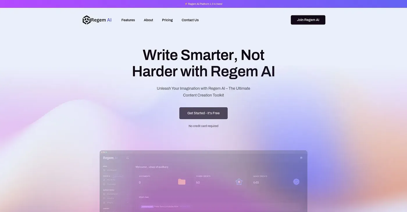 Screenshot of Regemai