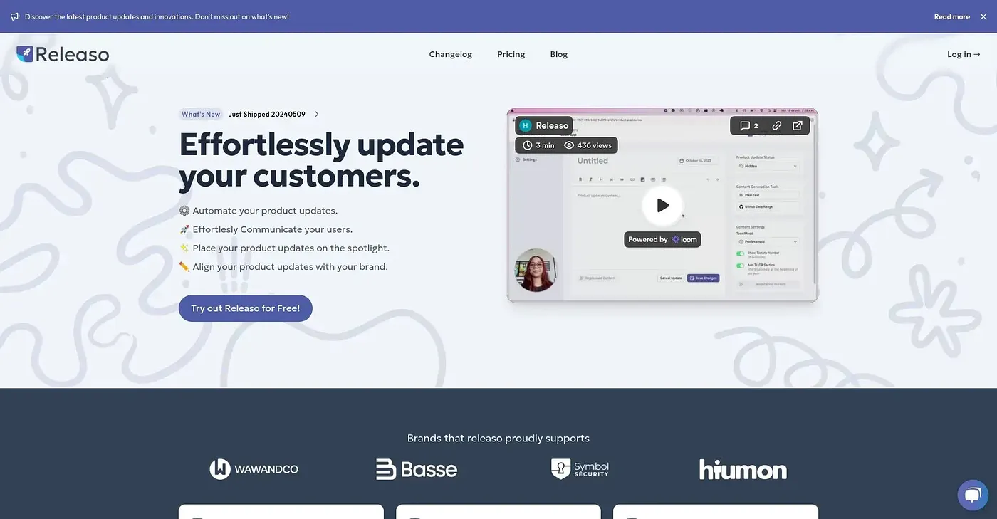 Screenshot of Releaso