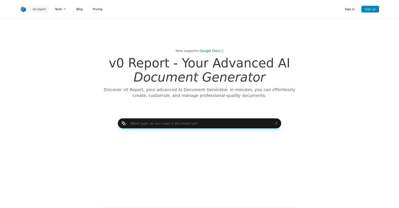 Screenshot of Report