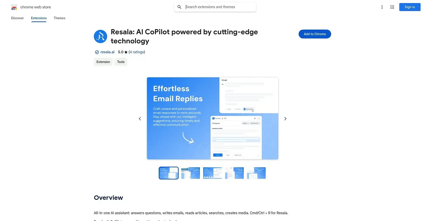 Screenshot of Resala AI Copilot Powered