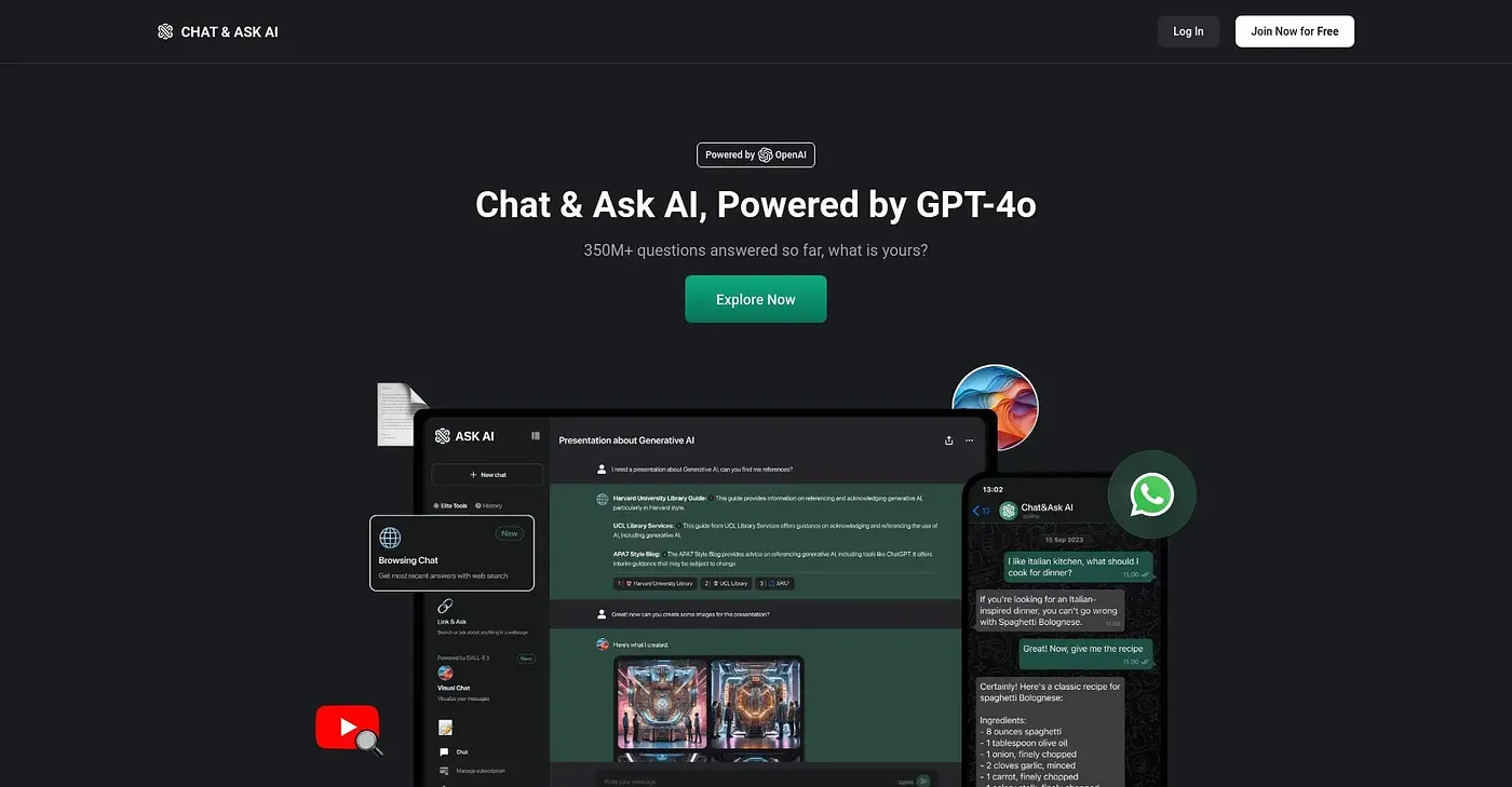 Screenshot of Ask Ai Chat