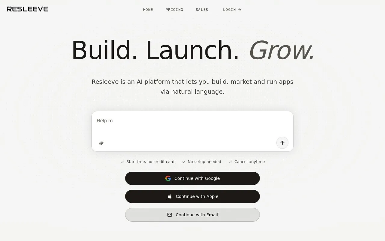 Screenshot of Resleeve AI