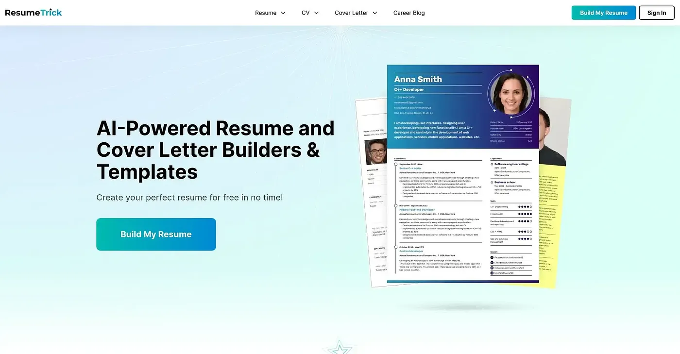 Screenshot of Resume Trick