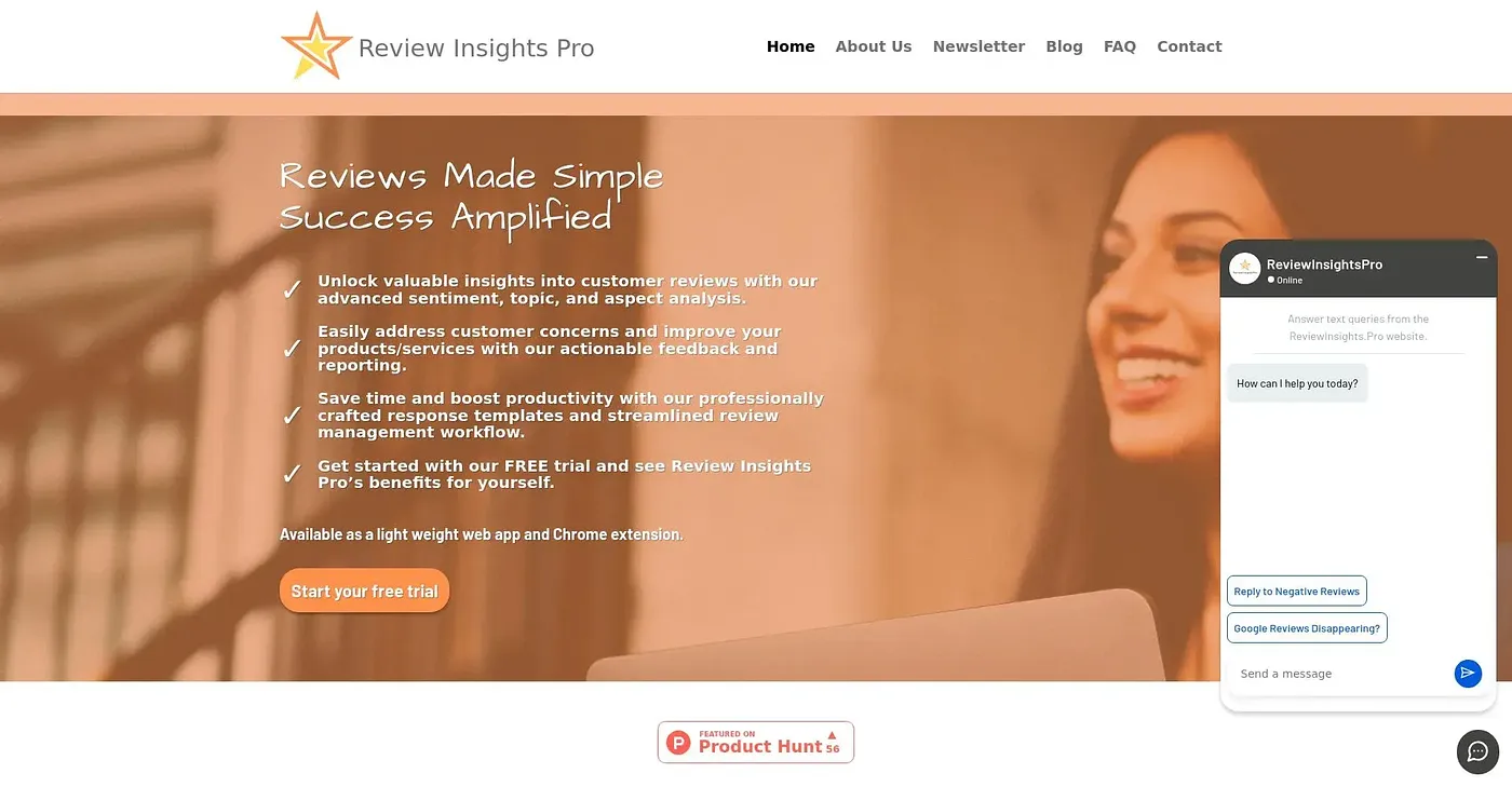 Screenshot of Review Insights Pro
