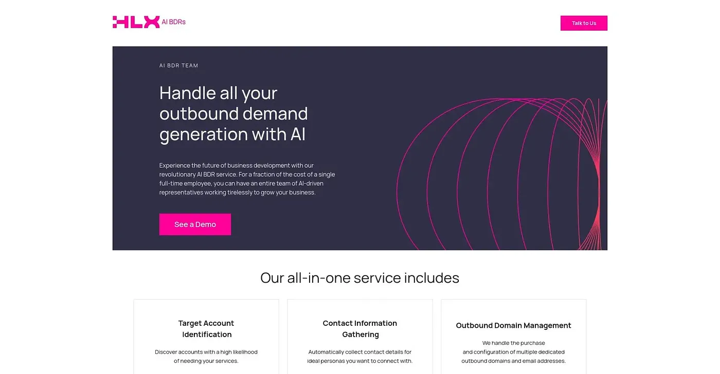Screenshot of AI BDR