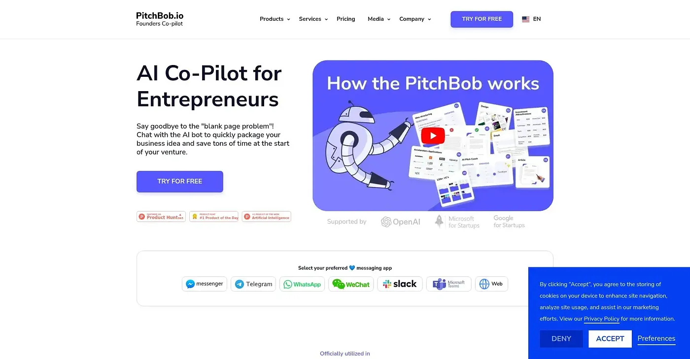 Screenshot of PitchBob