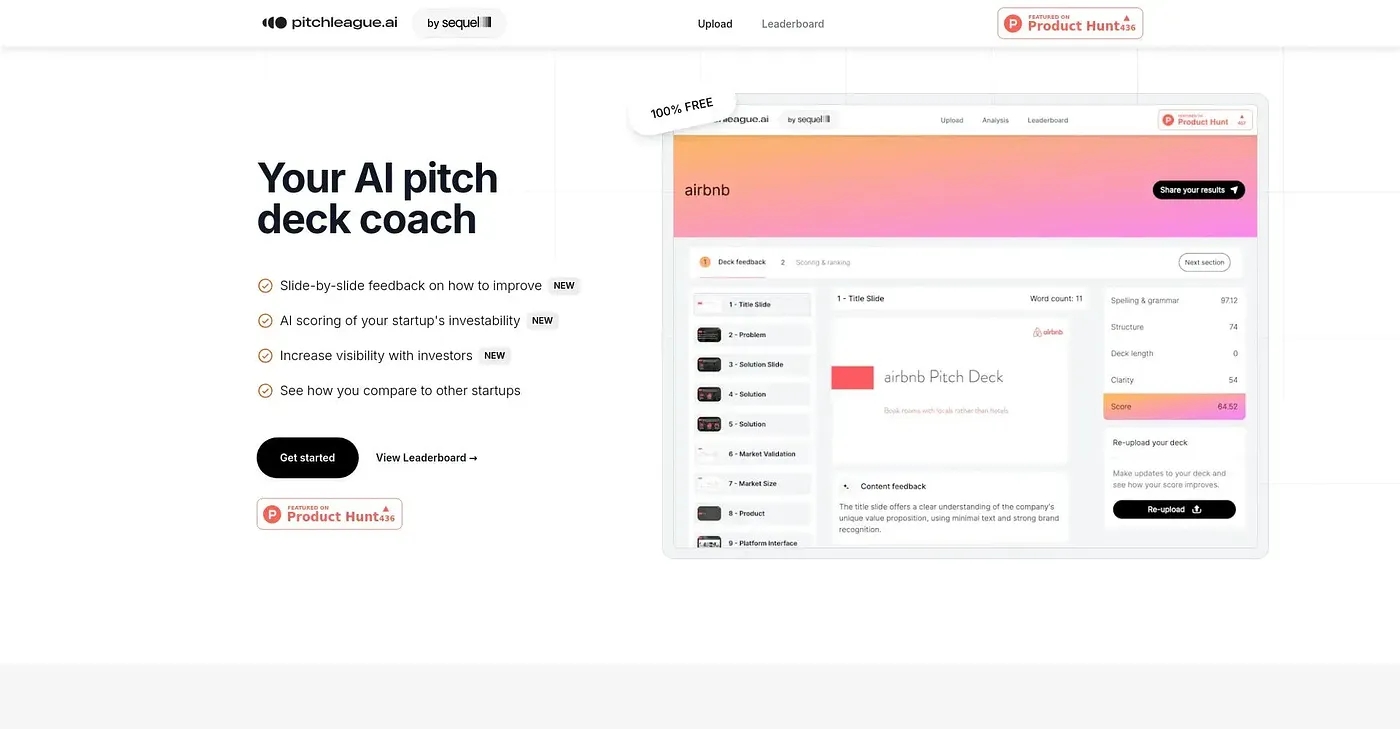 Screenshot of Pitchleague