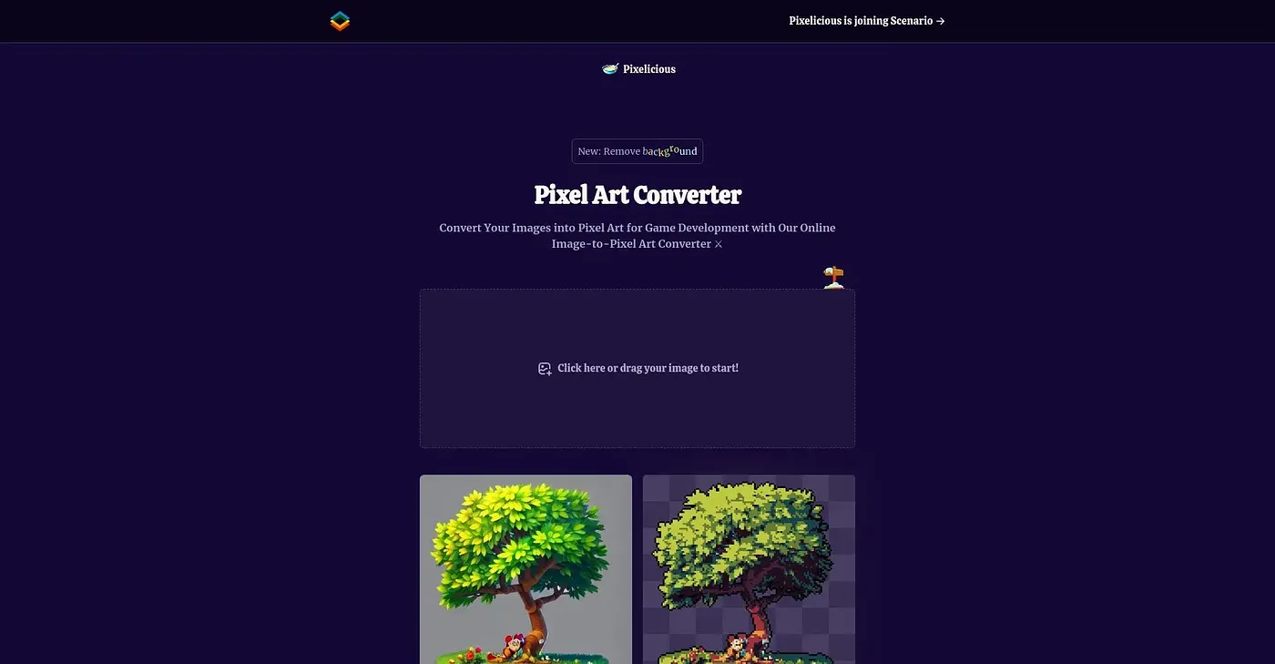 Screenshot of Pixelicious