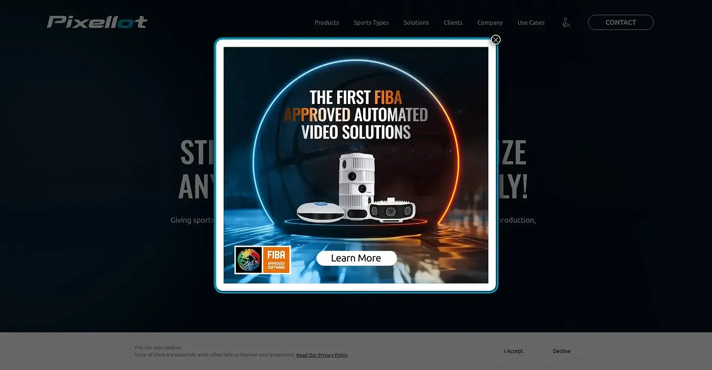 Screenshot of Pixellot