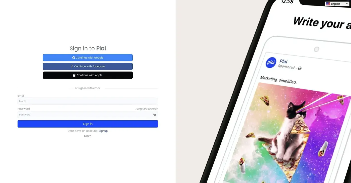 Screenshot of Plai