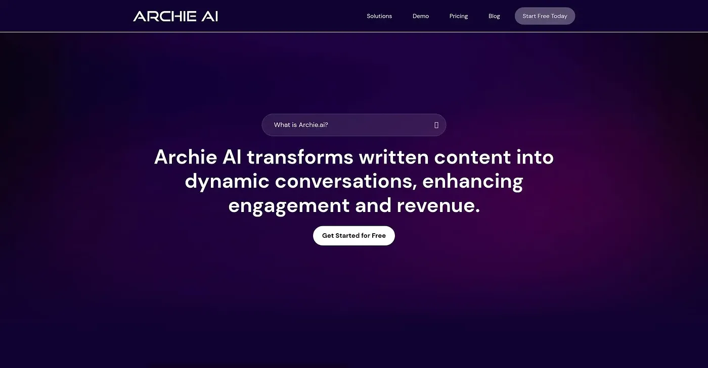 Screenshot of Archie AI