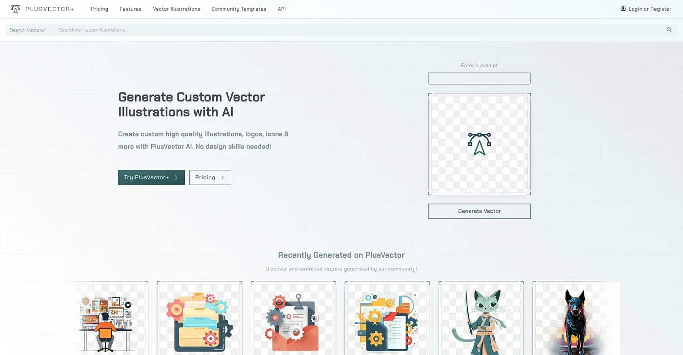 Screenshot of Plus Vector