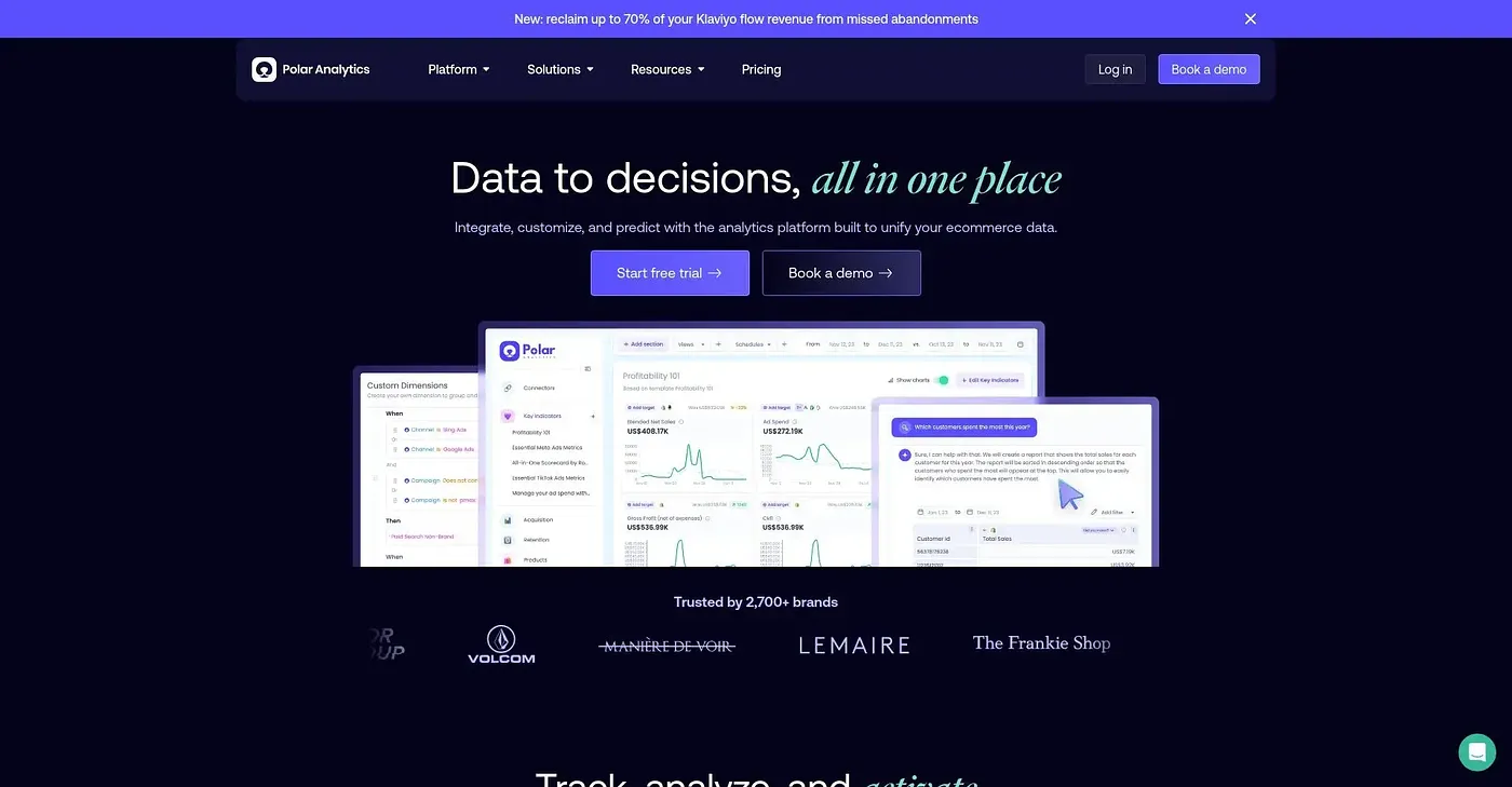 Screenshot of Polar Analytics