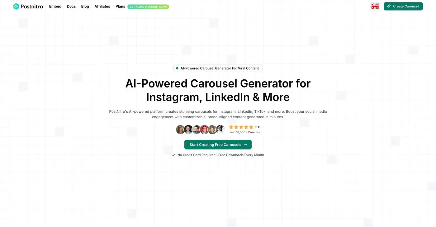 Screenshot of Post Nitro AI