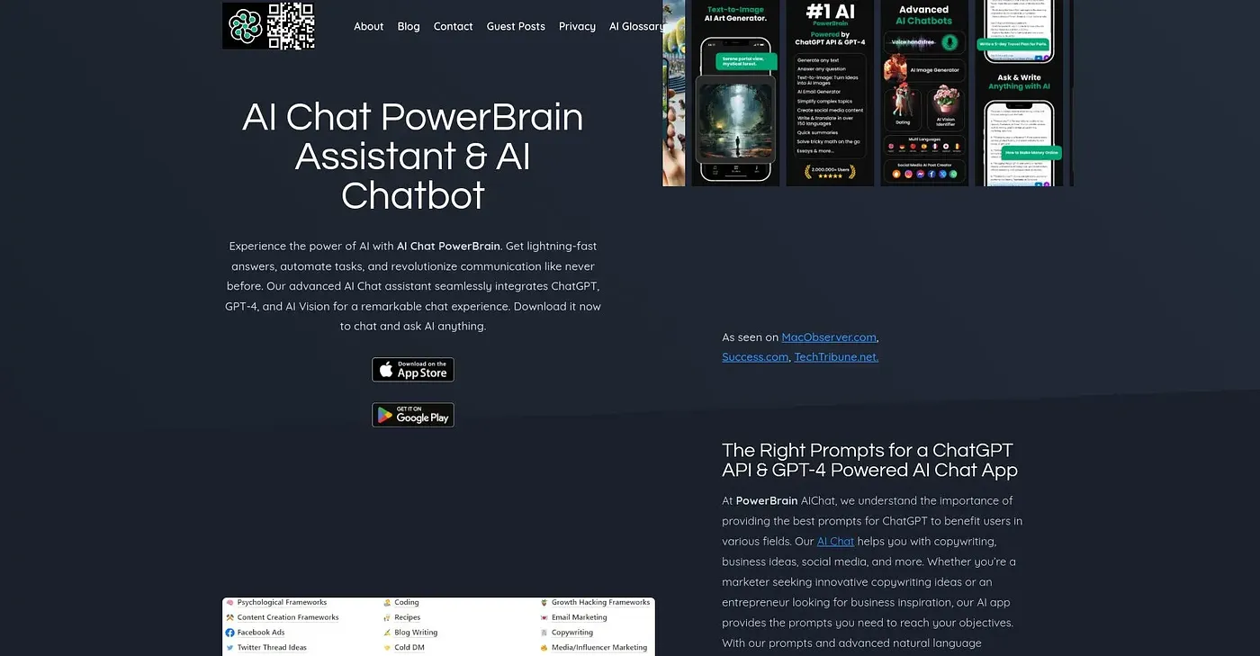 Screenshot of Power Brain AI