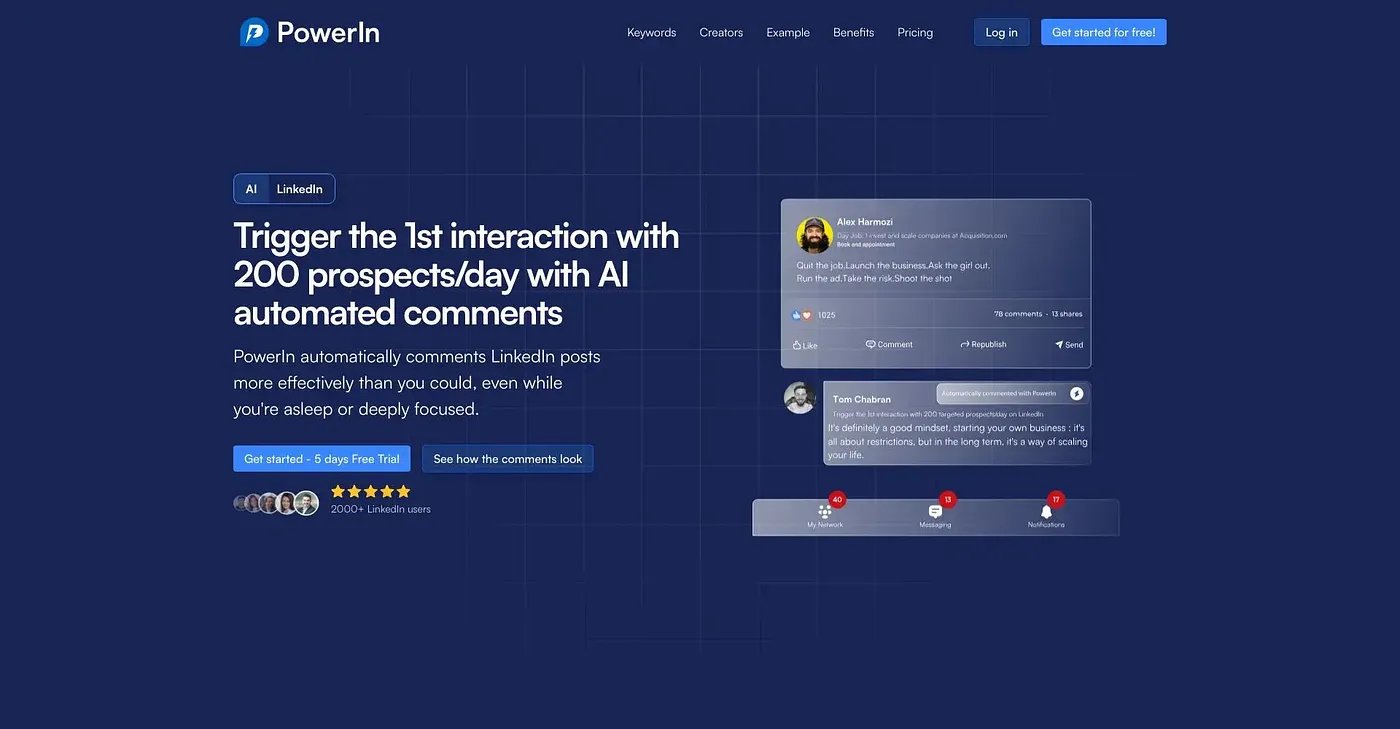 Screenshot of PowerIn