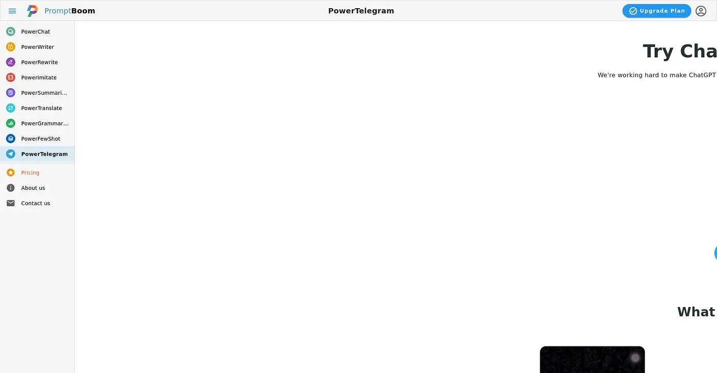 Screenshot of PowerTelegram