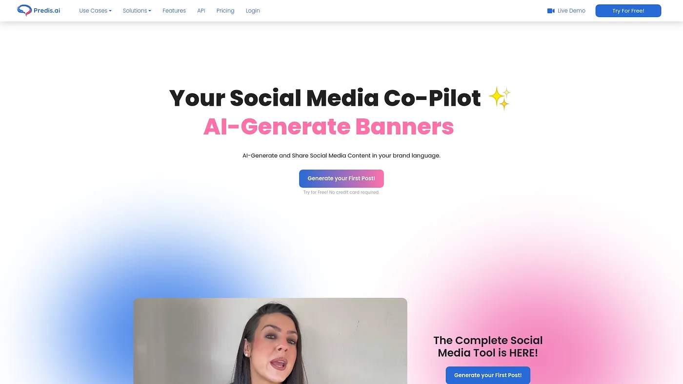 Screenshot of Predis.ai