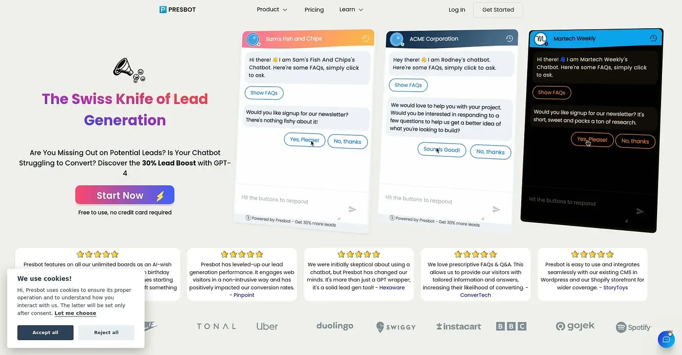 Screenshot of Presbot