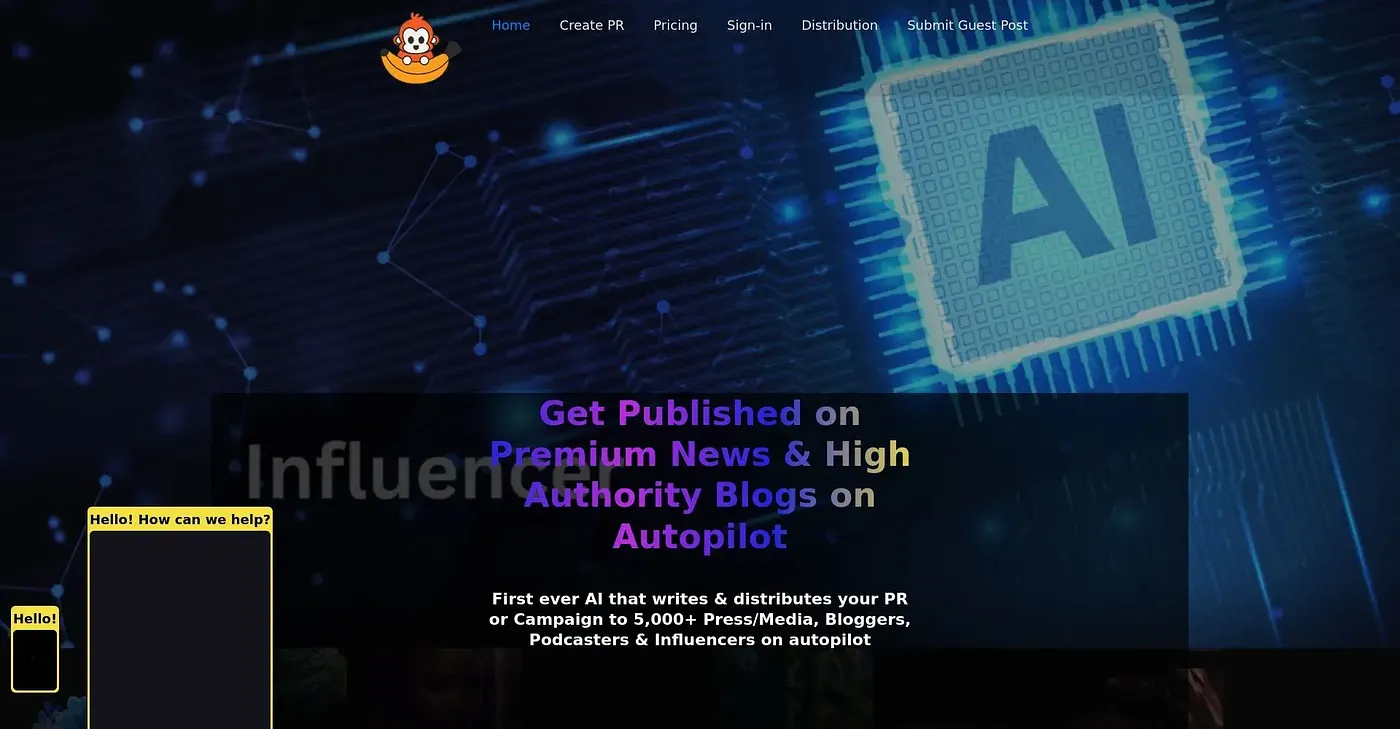 Screenshot of Press Monkey