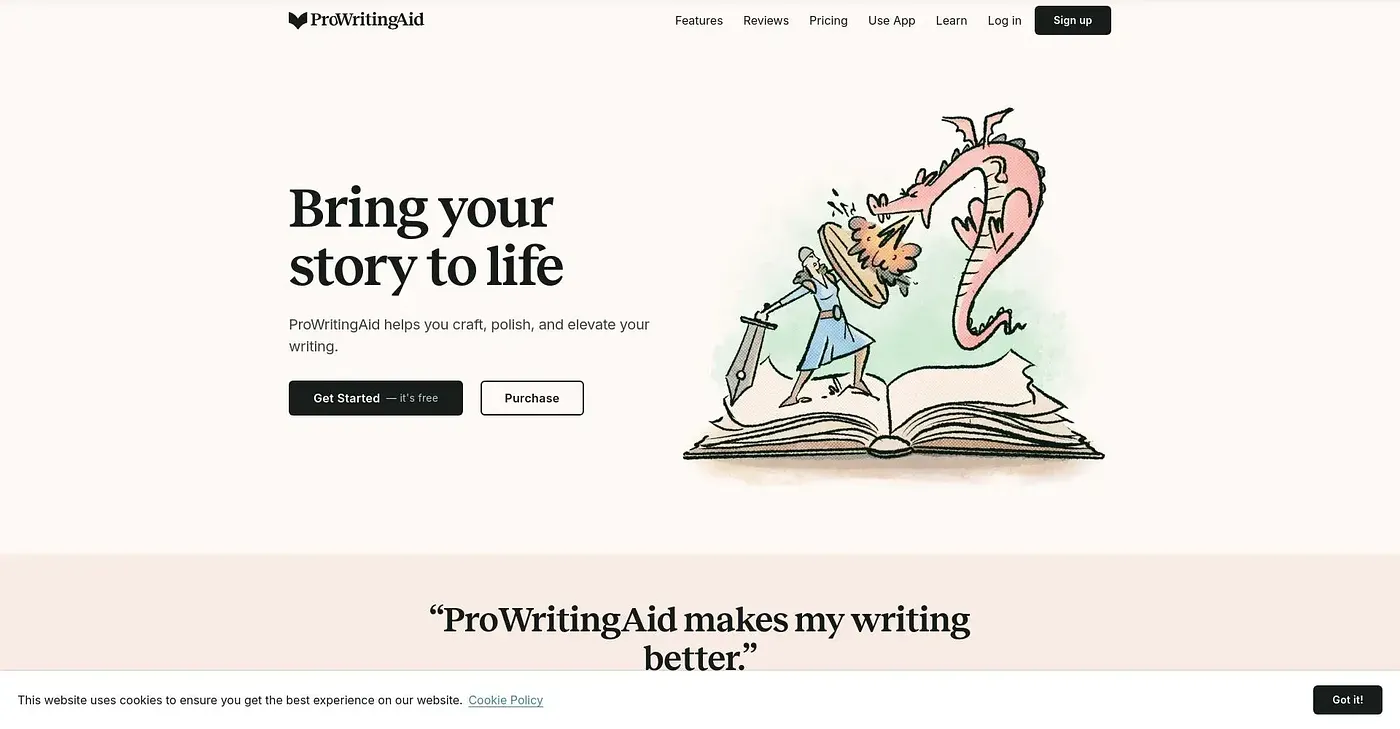Screenshot of Pro Writing Aid