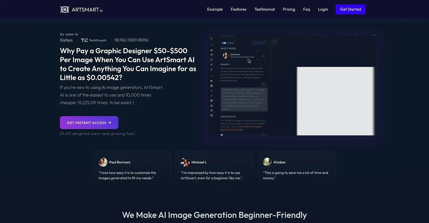 Screenshot of Art Smart AI
