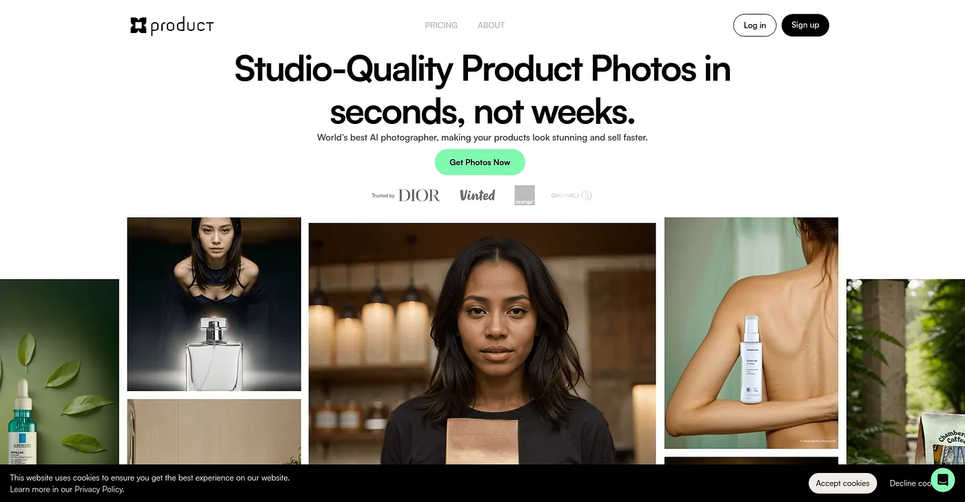 Screenshot of ProductAI