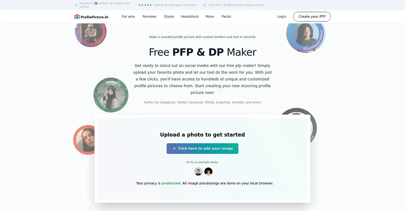 Screenshot of Profile Picture Maker