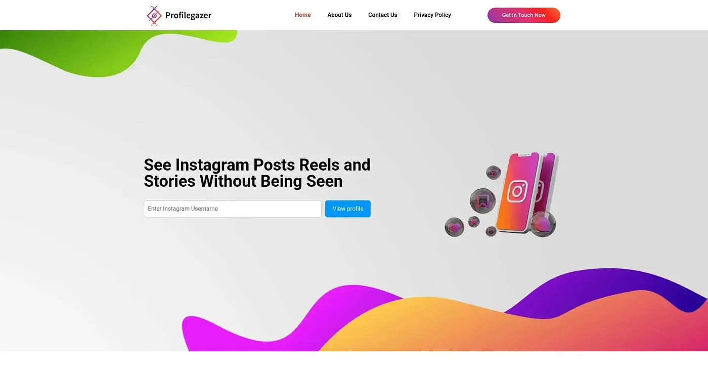 Screenshot of ProfileGazer