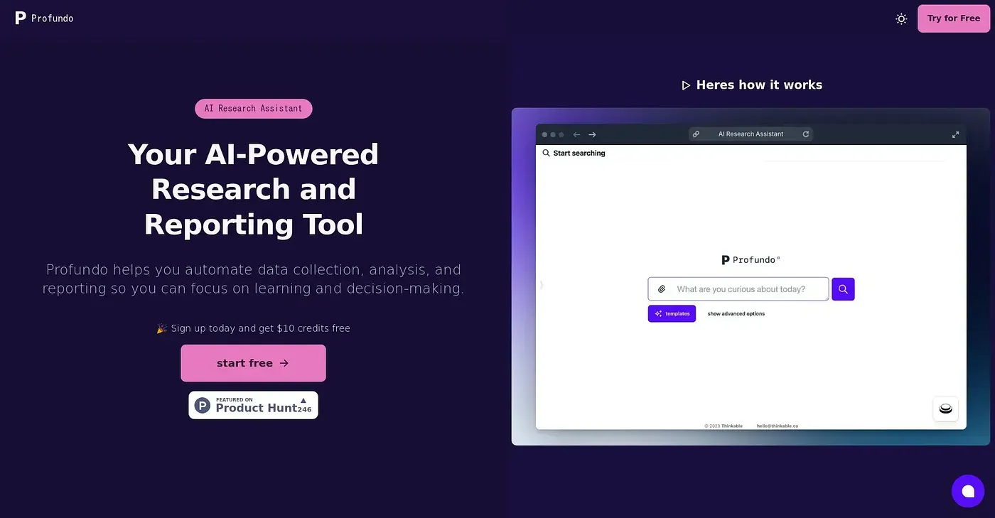 Screenshot of Profundo