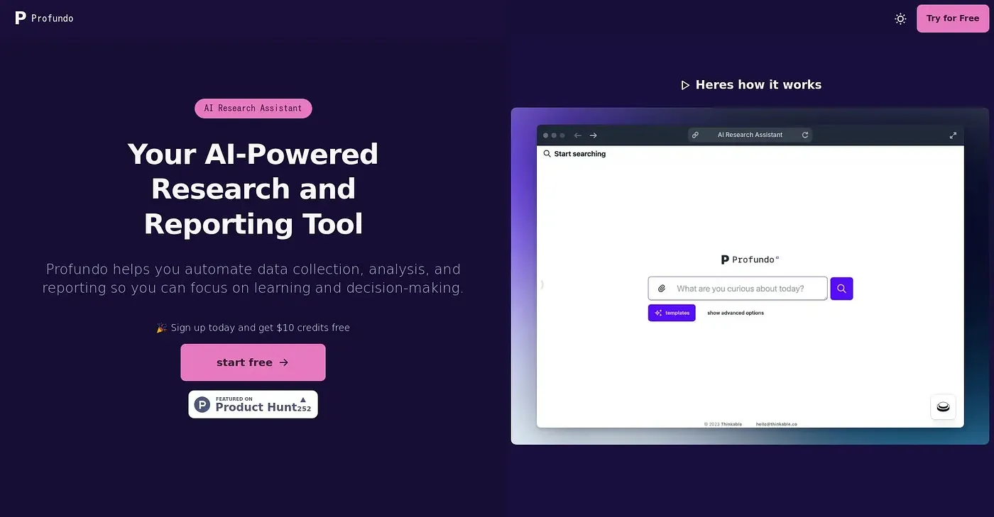 Screenshot of Profundo