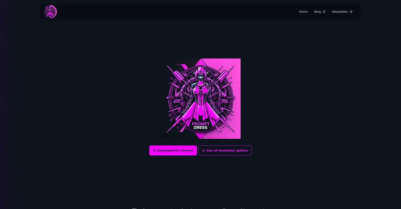 Screenshot of Prompt Dress