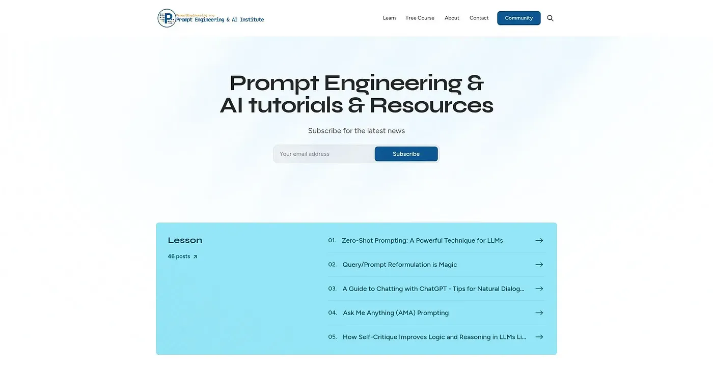 Screenshot of Prompt Engineering