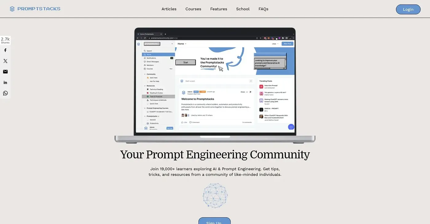 Screenshot of Prompt Stacks