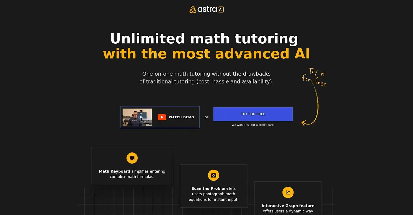 Screenshot of Astra AI