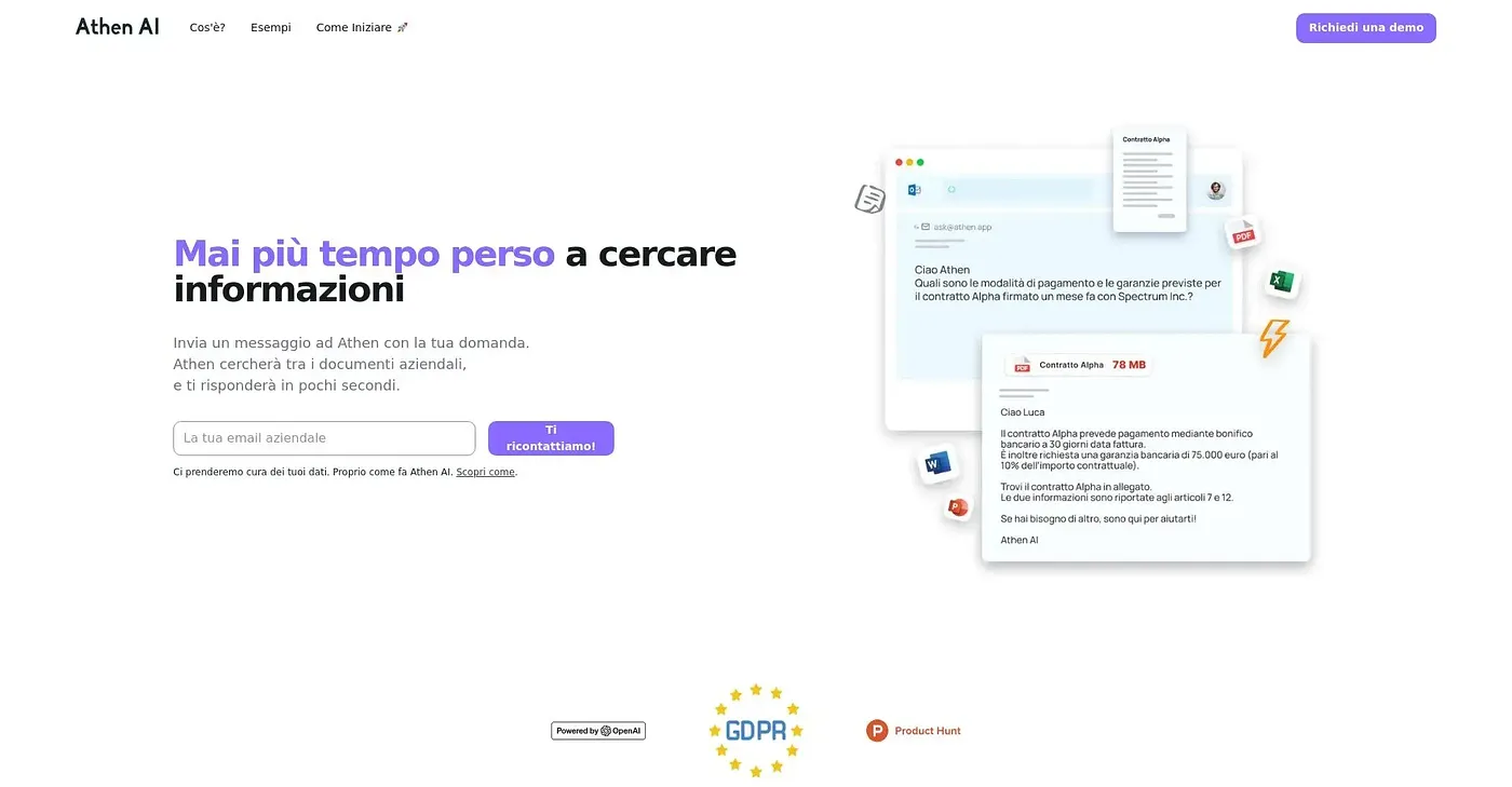 Screenshot of Athen AI