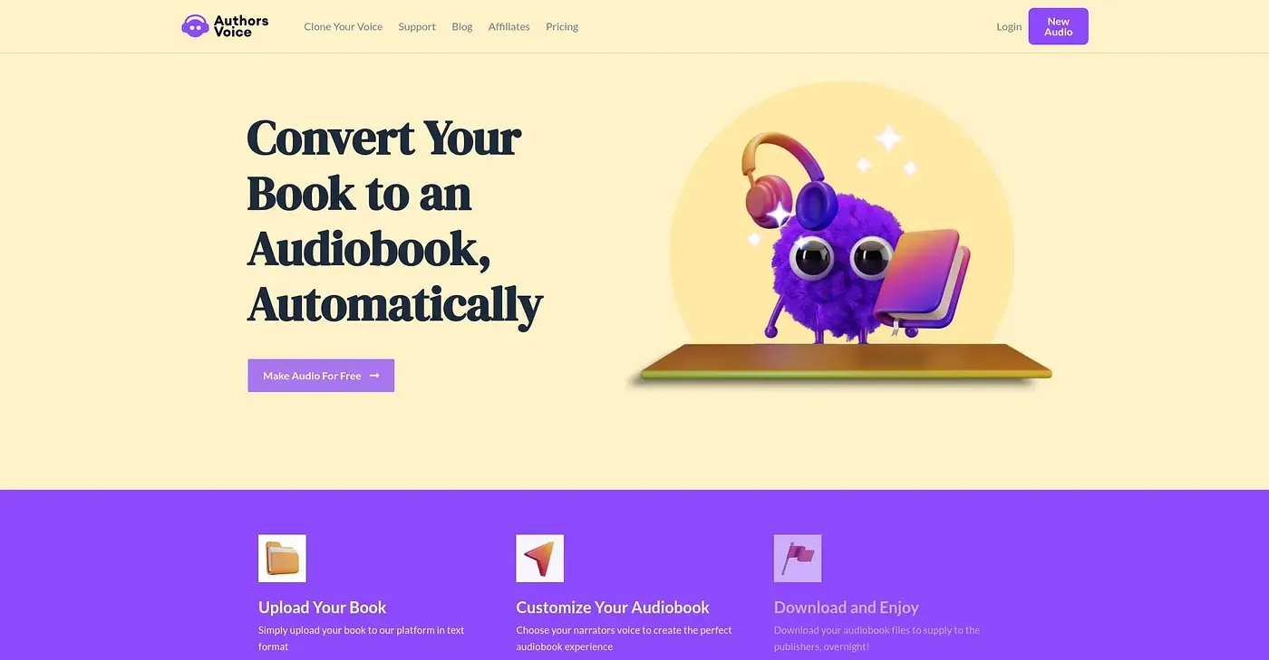 Screenshot of Audie AI