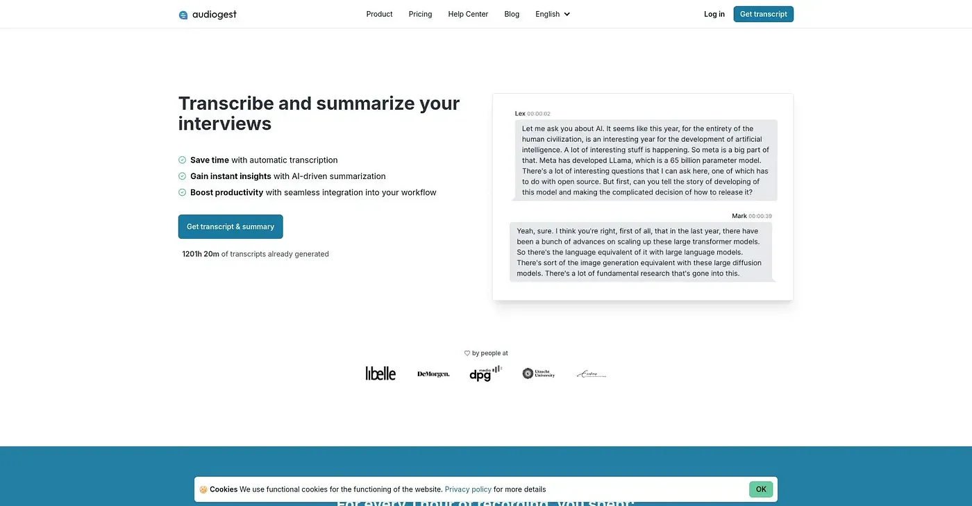 Screenshot of Audio Gest