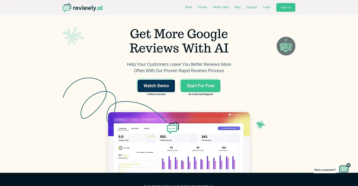 Screenshot of Reviewly